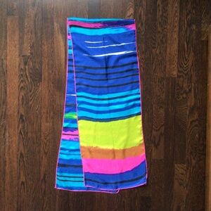 Vintage BURMEL 100% Silk bright silk scarf wrap